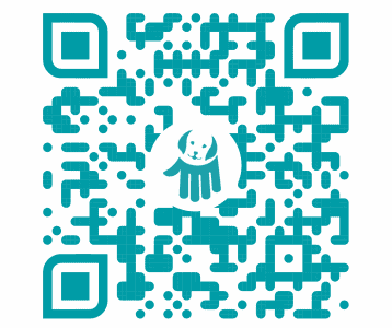 QR code leading to DogMap.info, website and app, depending on device.